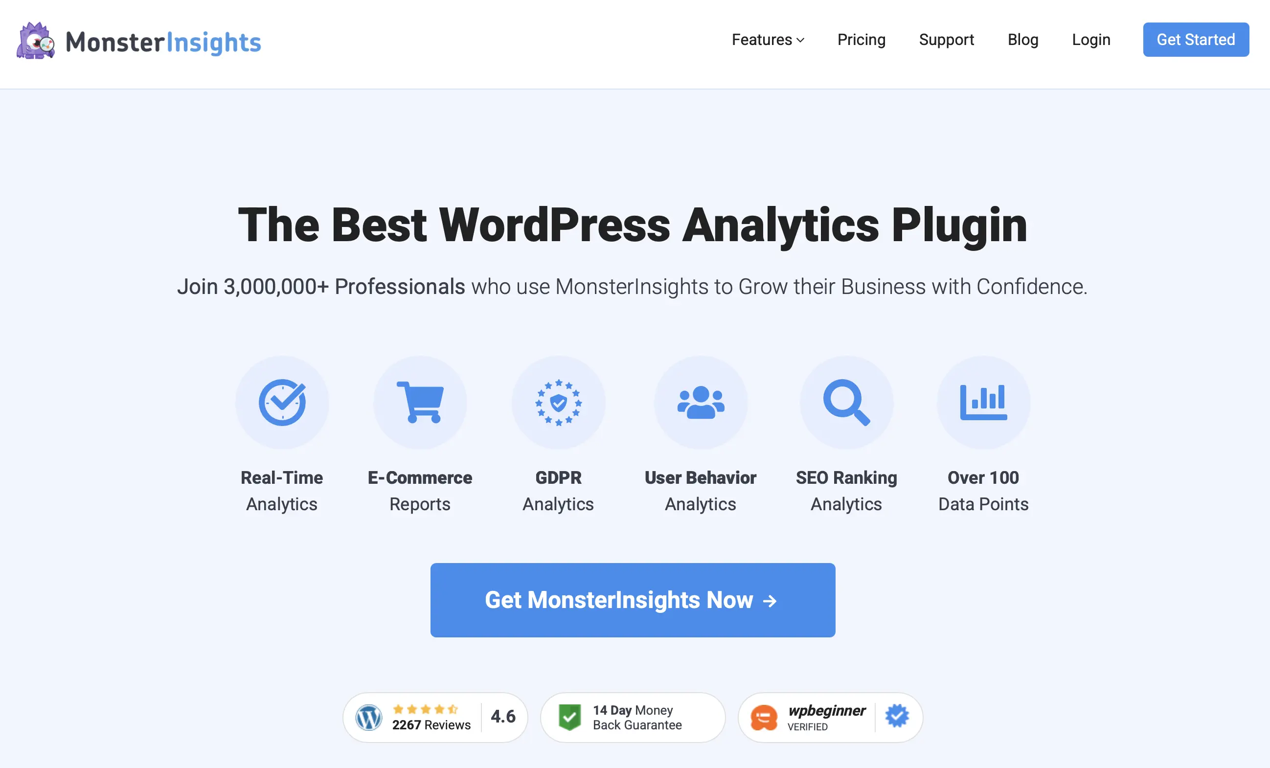 MonsterInsights website Image: MonsterInsights website