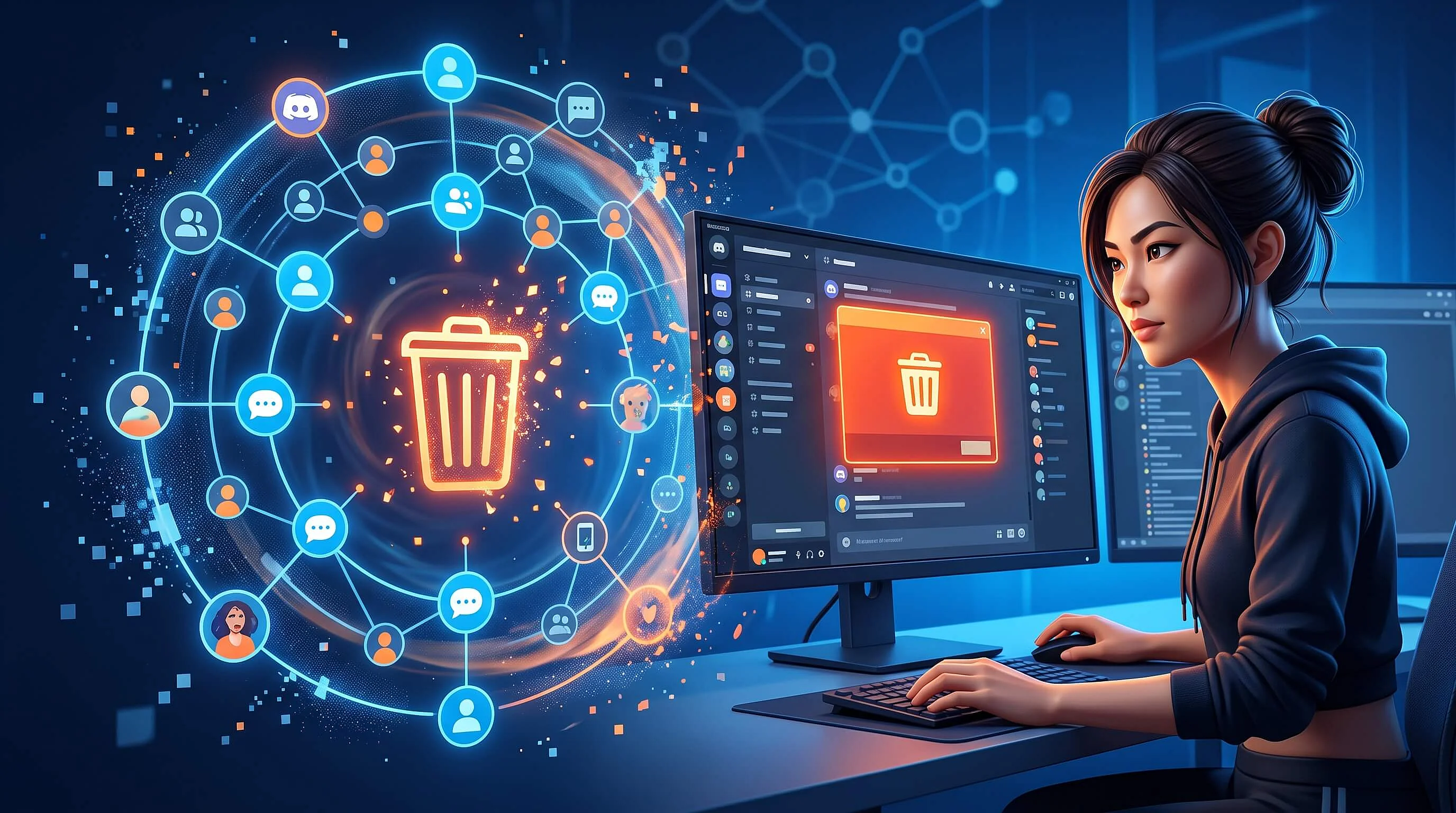 Image: How to delete a Discord server
