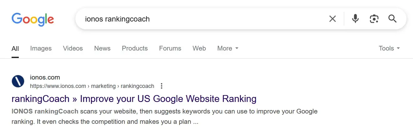 Example URL from IONOS.com Image: Example URL from IONOS.com