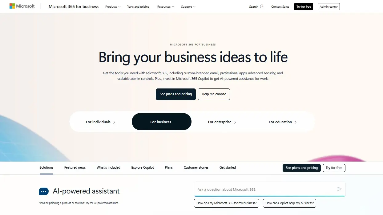 Image: Microsoft 365 for business