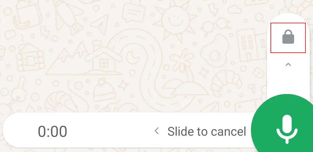 Android screenshot of the voice recording feature in WhatsApp Image: Android screenshot of the voice recording feature in WhatsApp