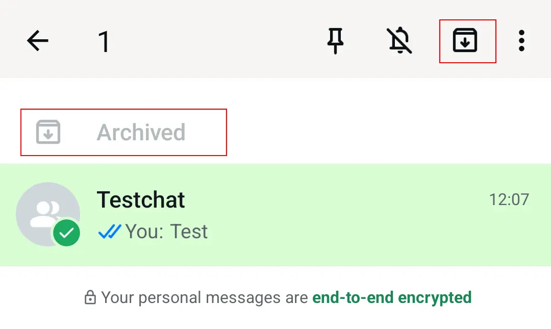 Android screenshot of archived chats in WhatsApp Image: Android screenshot of archived chats in WhatsApp
