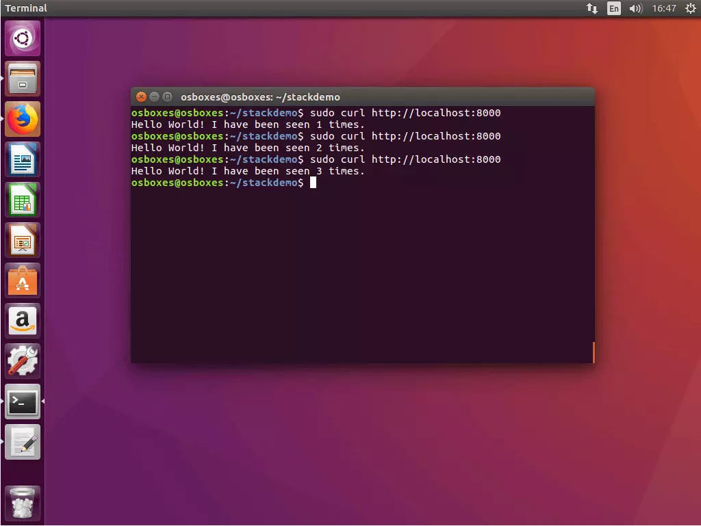 Image: The command “curl” in the Ubuntu terminal