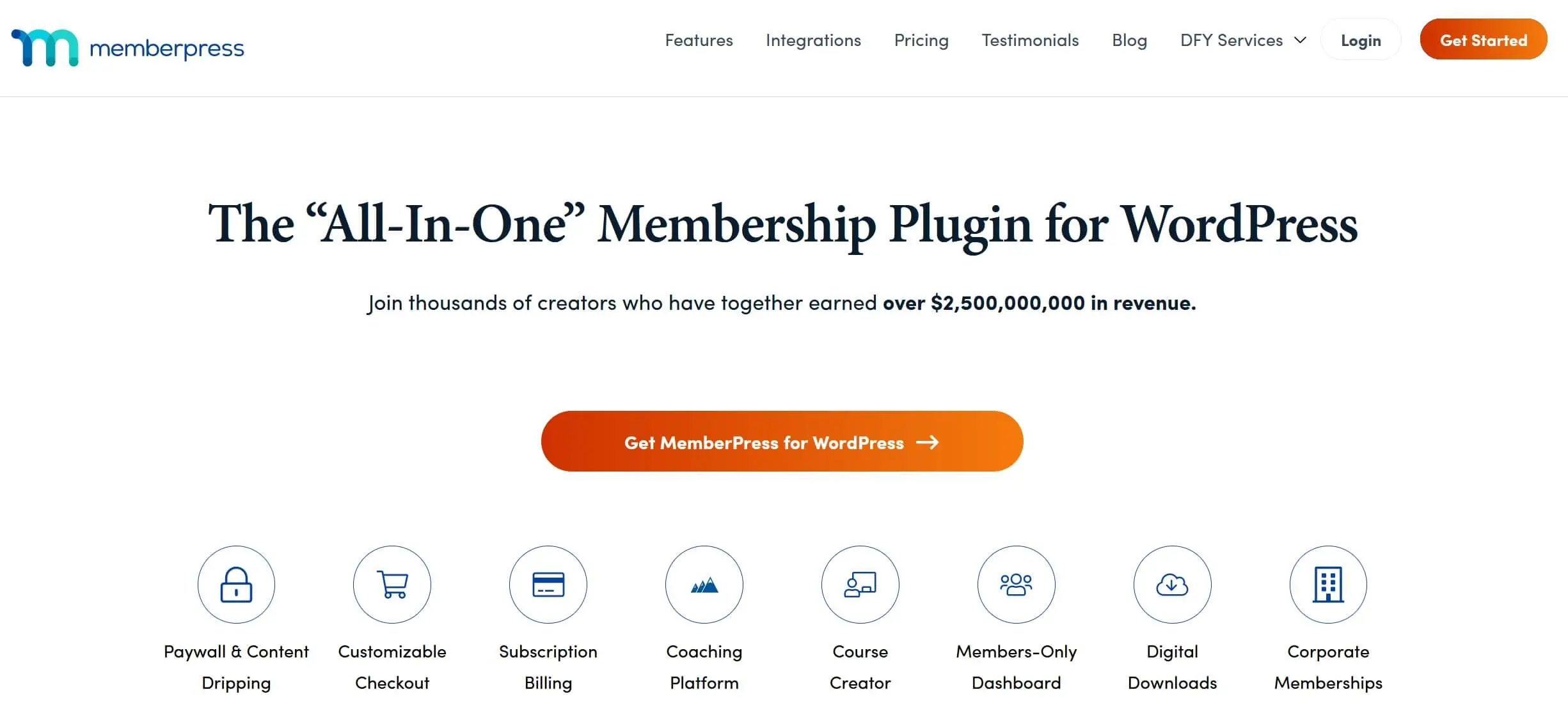 Screenshot of the WordPress plugin MemberPress website Image: Screenshot of the WordPress plugin MemberPress website