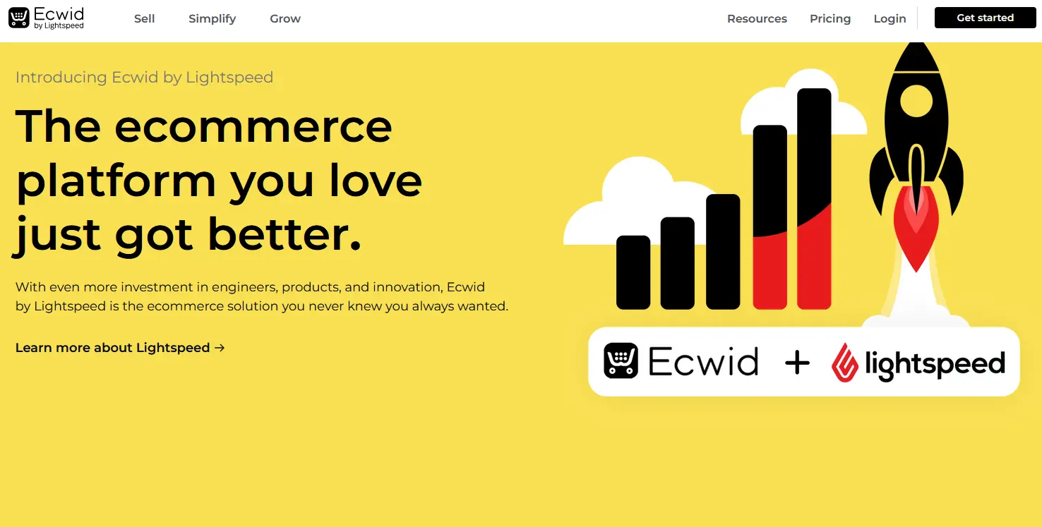 Image: Ecwid website screenshot
