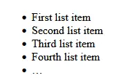 Unordered list example Image: Unordered list example
