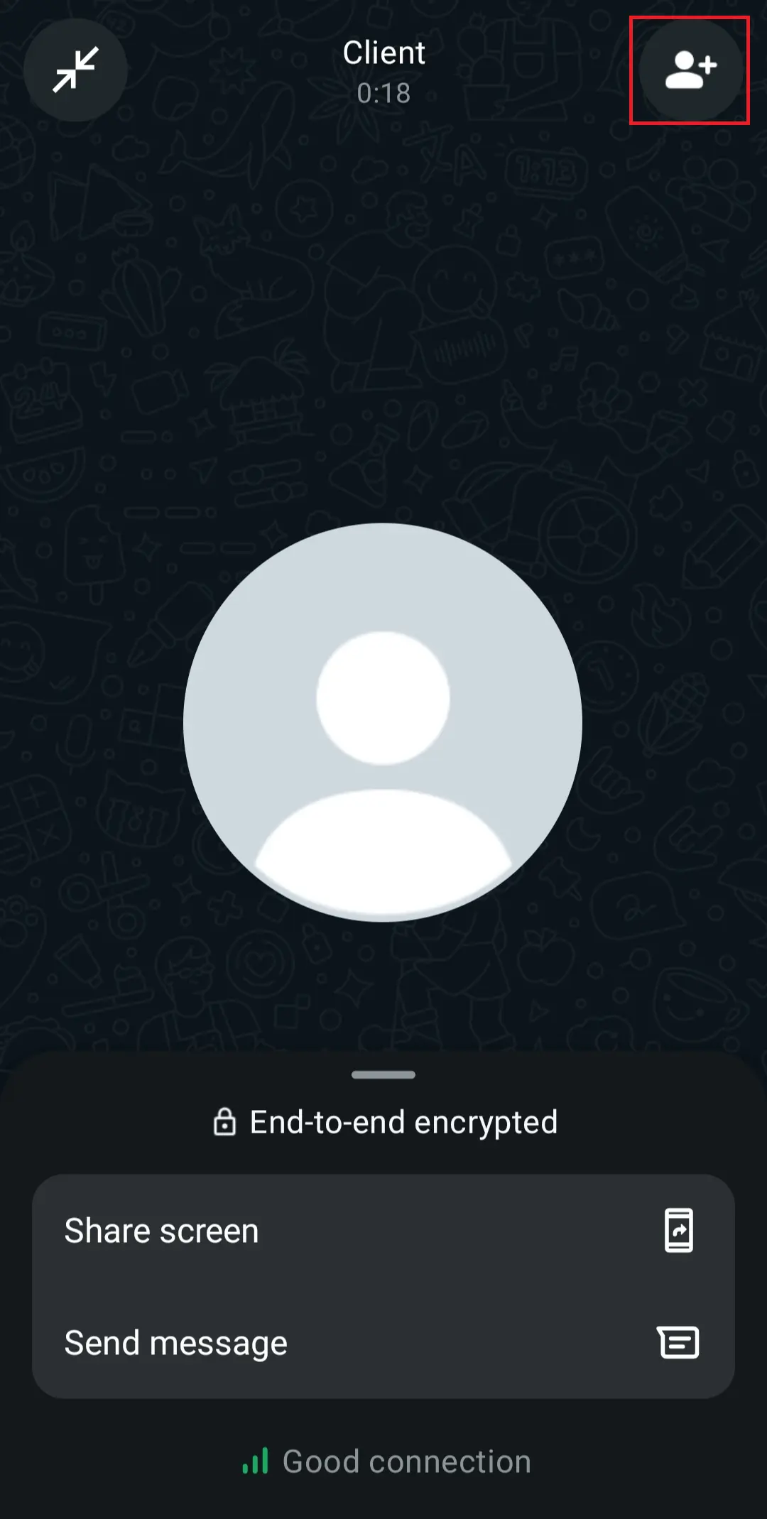 Image: WhatsApp: Person icon to add the contacts