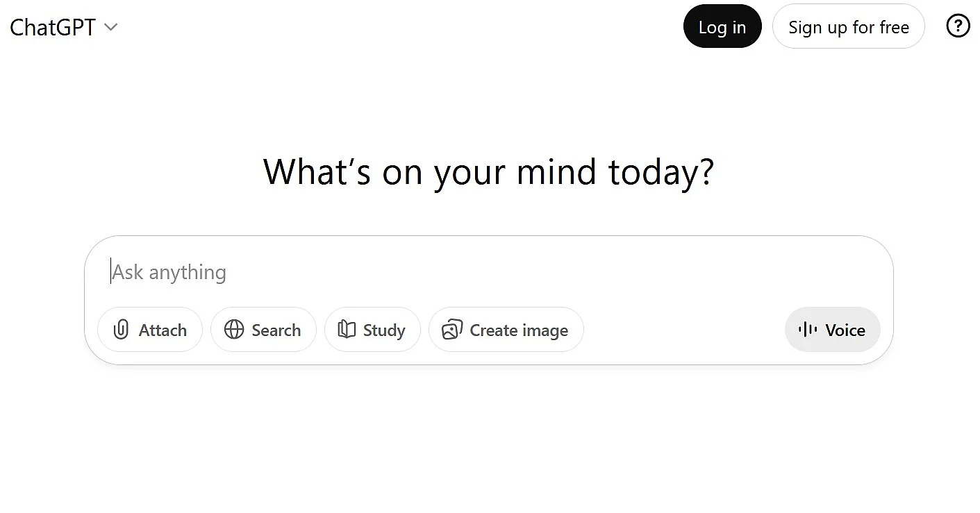 Image: ChatGPT website