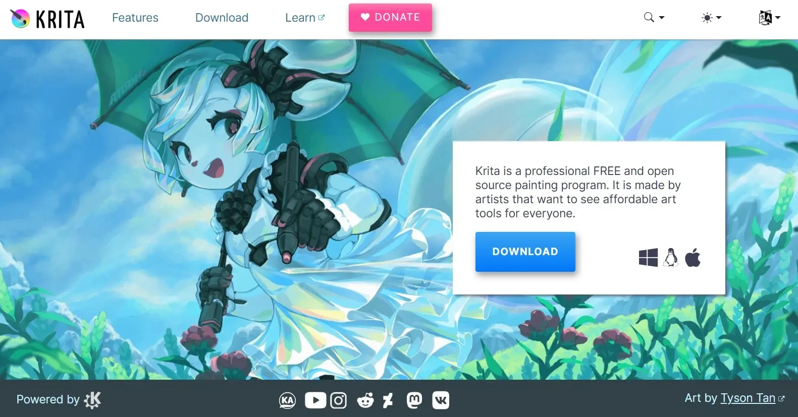 Krita website Image: Krita website