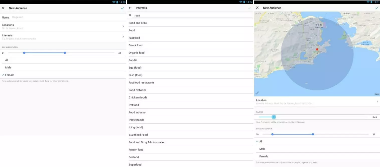 Target group selection in Instagram ad manager