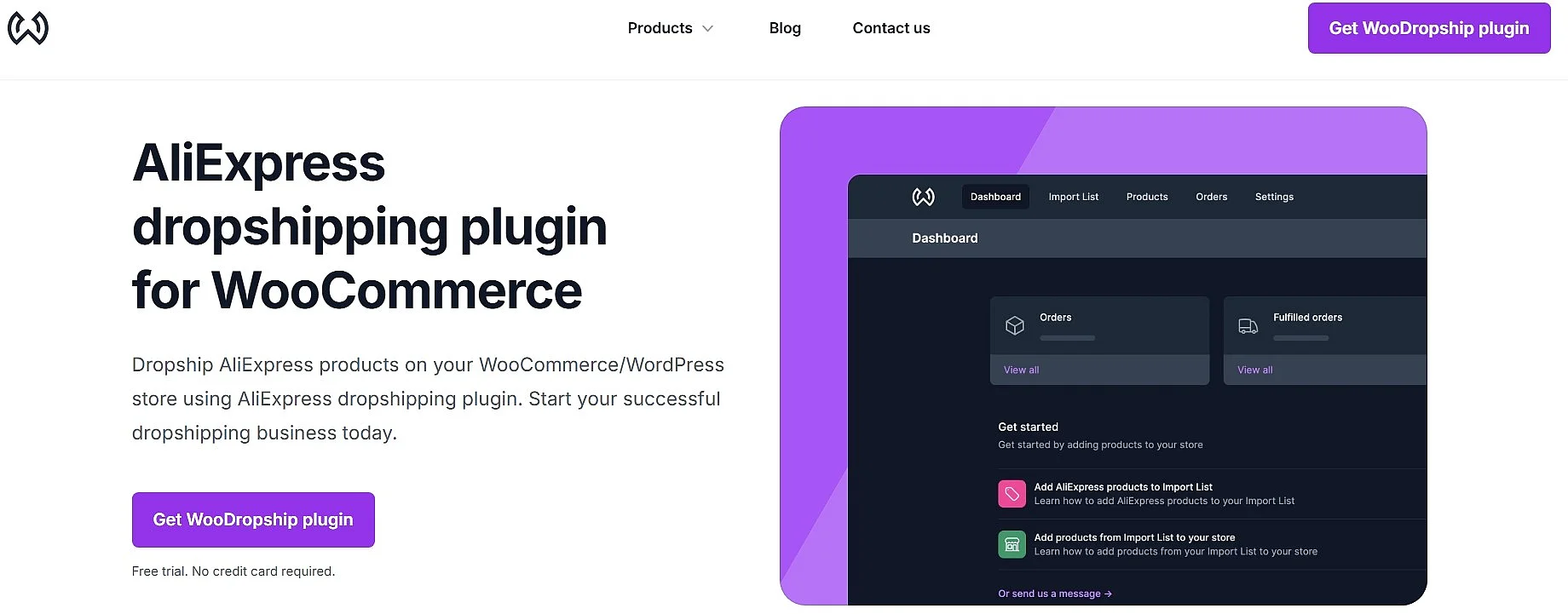 Image: Website for the WooDropship plugin