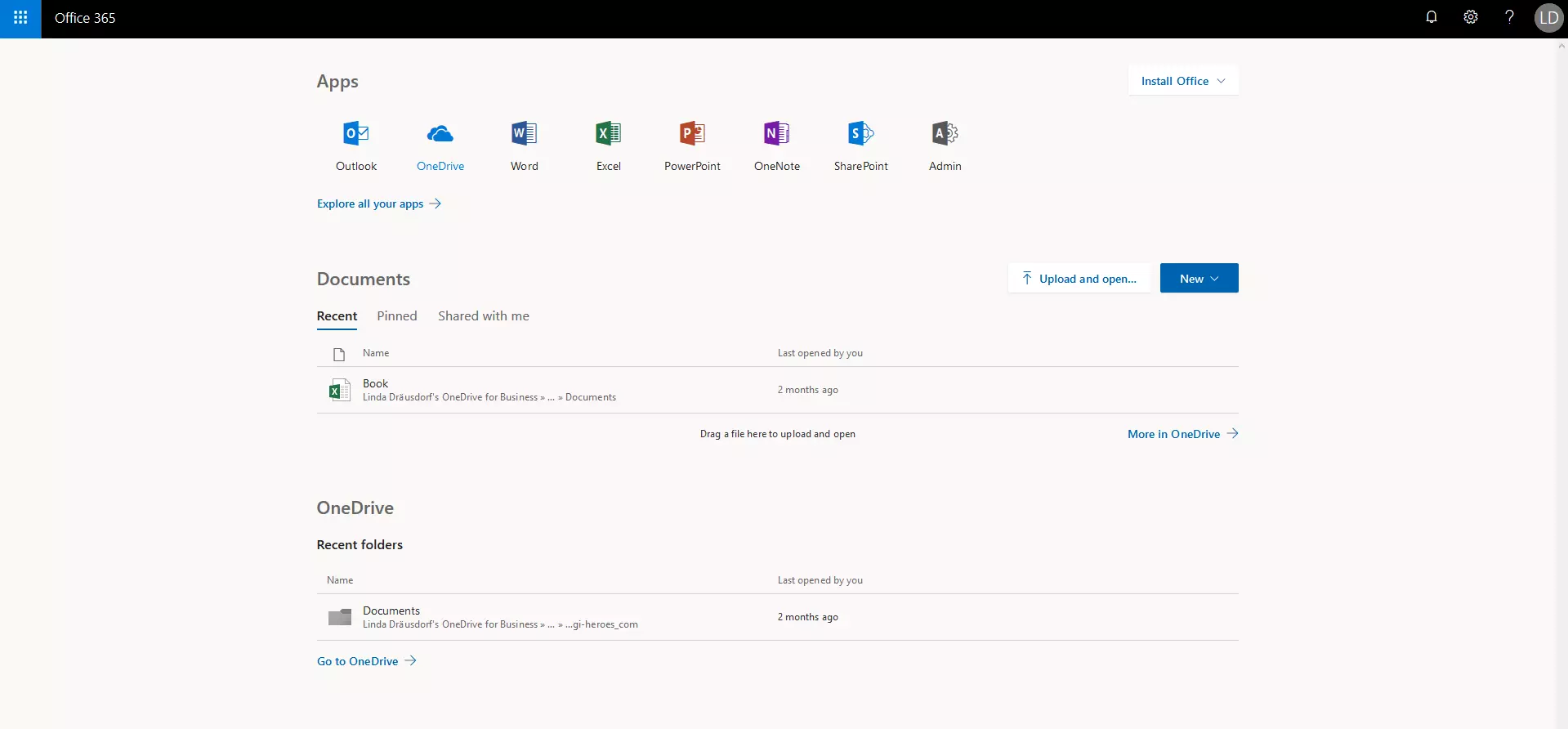 Image: Microsoft 365 web interface