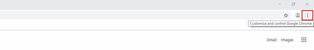 Google Chrome: Three-dot icon in the menu bar