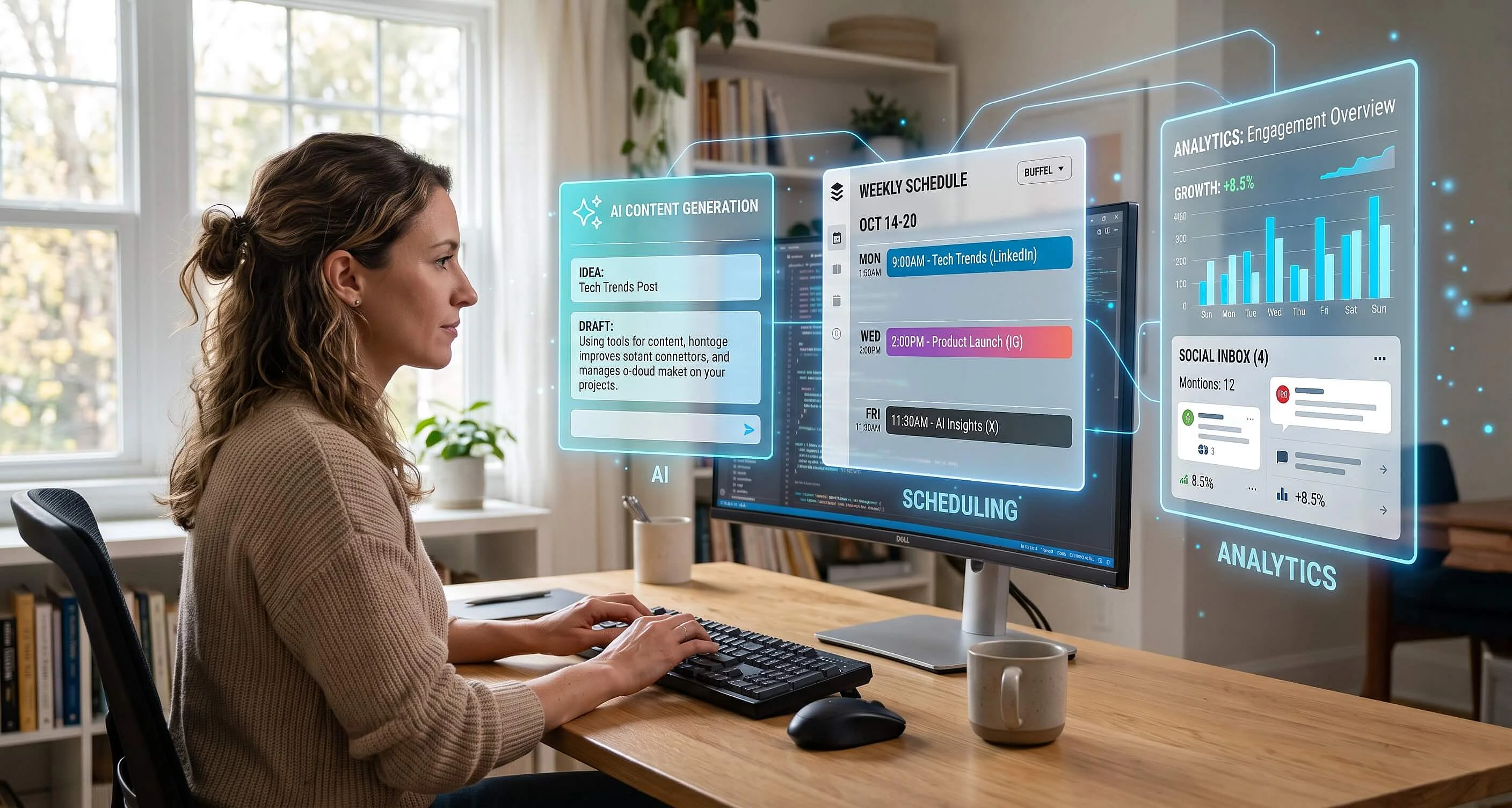 Image: What’s the difference between an AI social media manager, Hootsuite and Buffer?