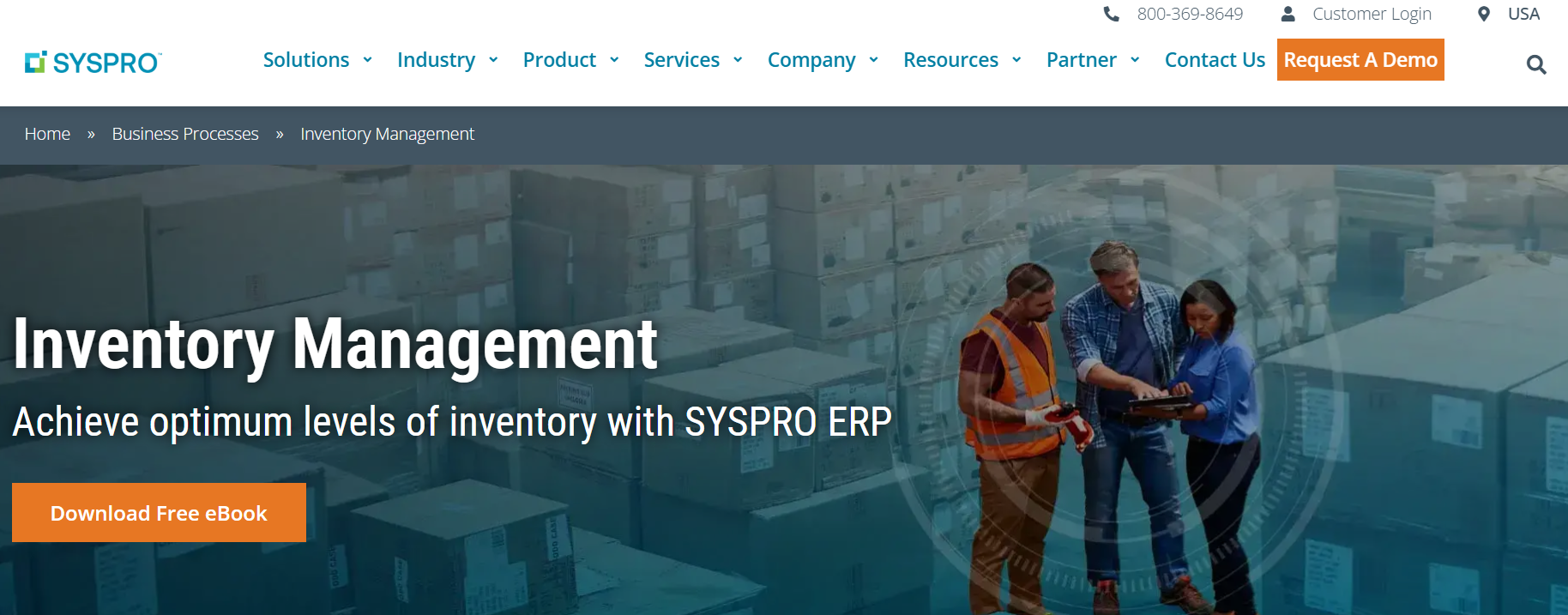 SYSPRO inventory management system Image: SYSPRO inventory management system