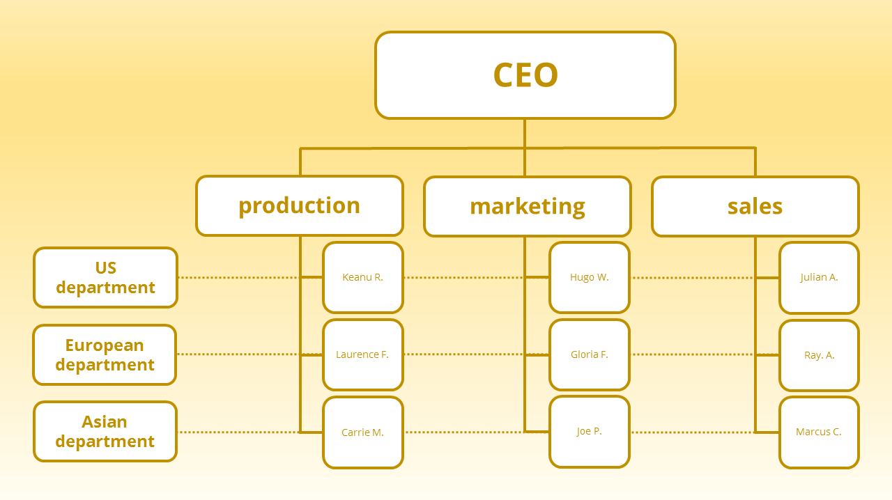 Example of a matrix organization.