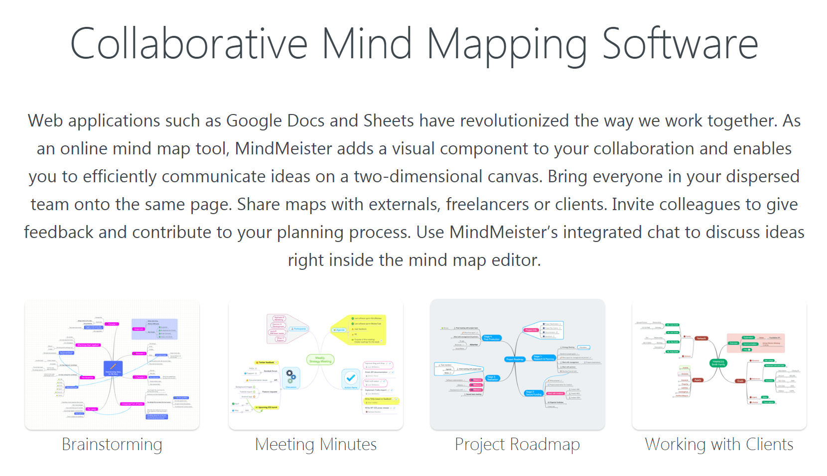 MindMeister mind map collaboration tool: example